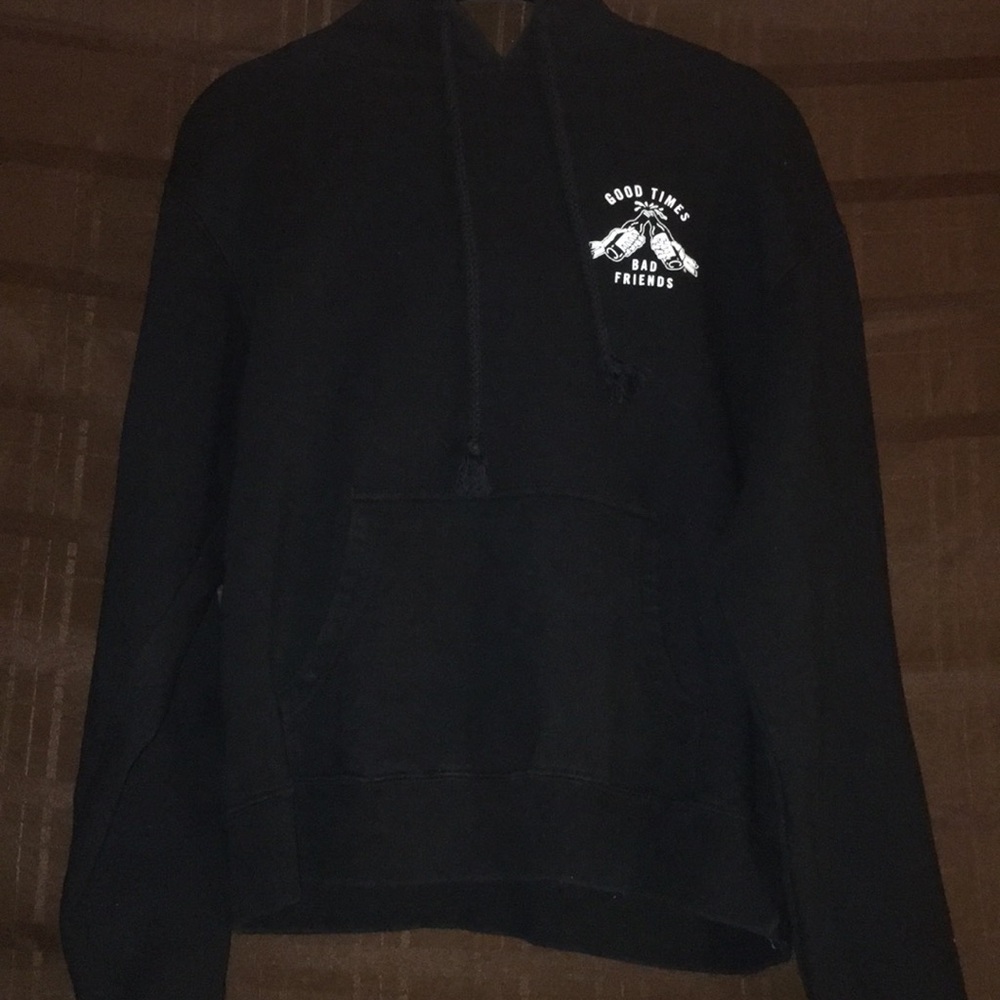 Graphic Hoodie “GoodTimes, Bad Friends”